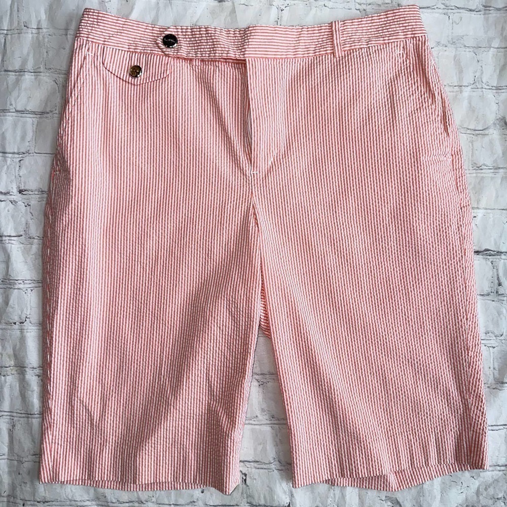 NWOT Women’s Size 8 L-RL Lauren Active Seersucker Pinstripe Shorts